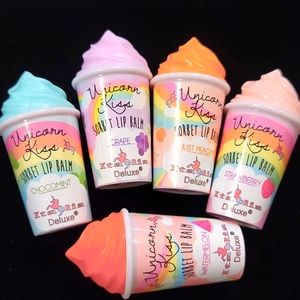 🦄🍦 Unicorn Kiss 5 PC. Sorbet Ice-Cream Lip Balm Set